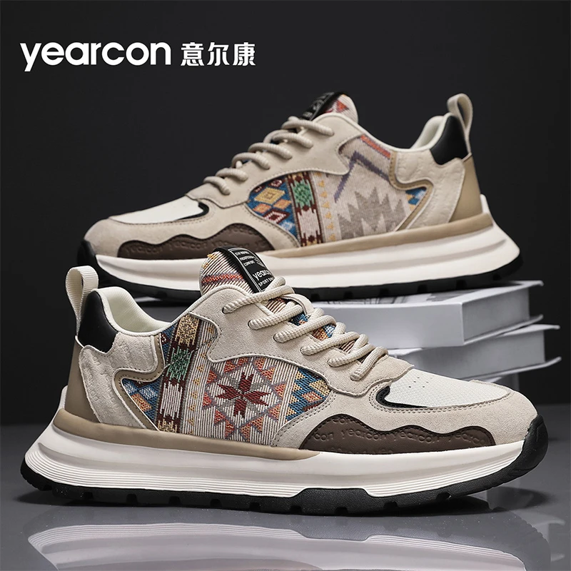 意尔康男鞋运动鞋2025新款春夏季透气超火爆款国潮休闲男士板鞋