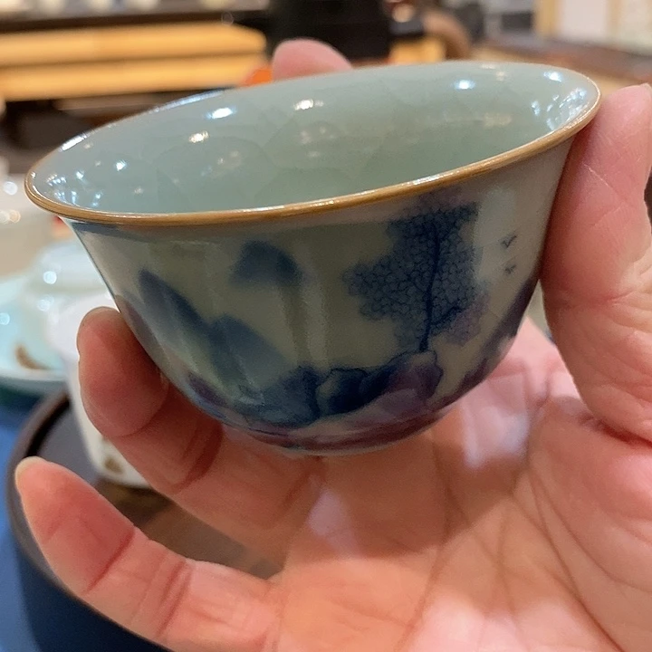 汝窑瓷器主人杯茶杯
