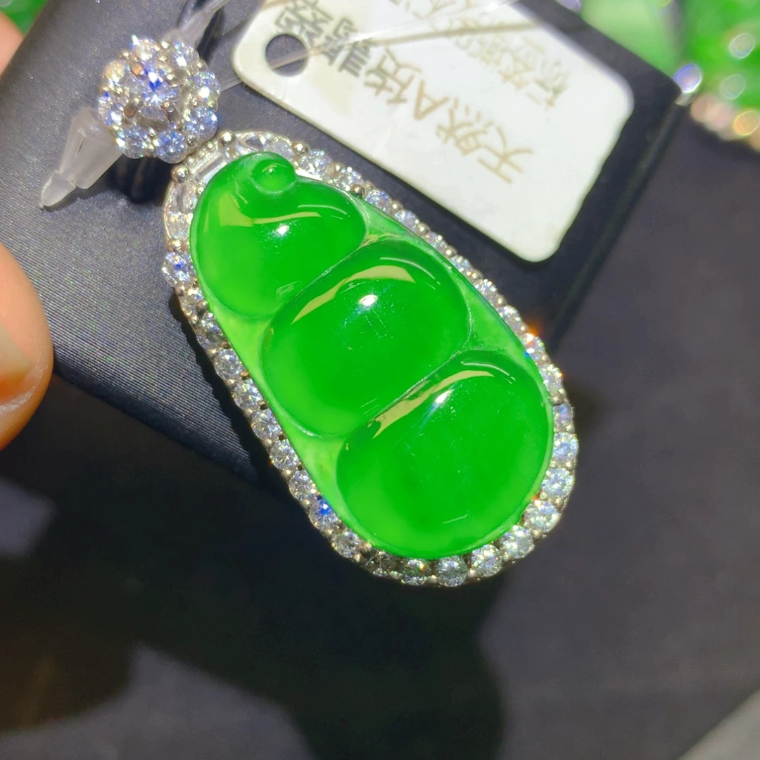 翡翠银S925镶嵌颈饰