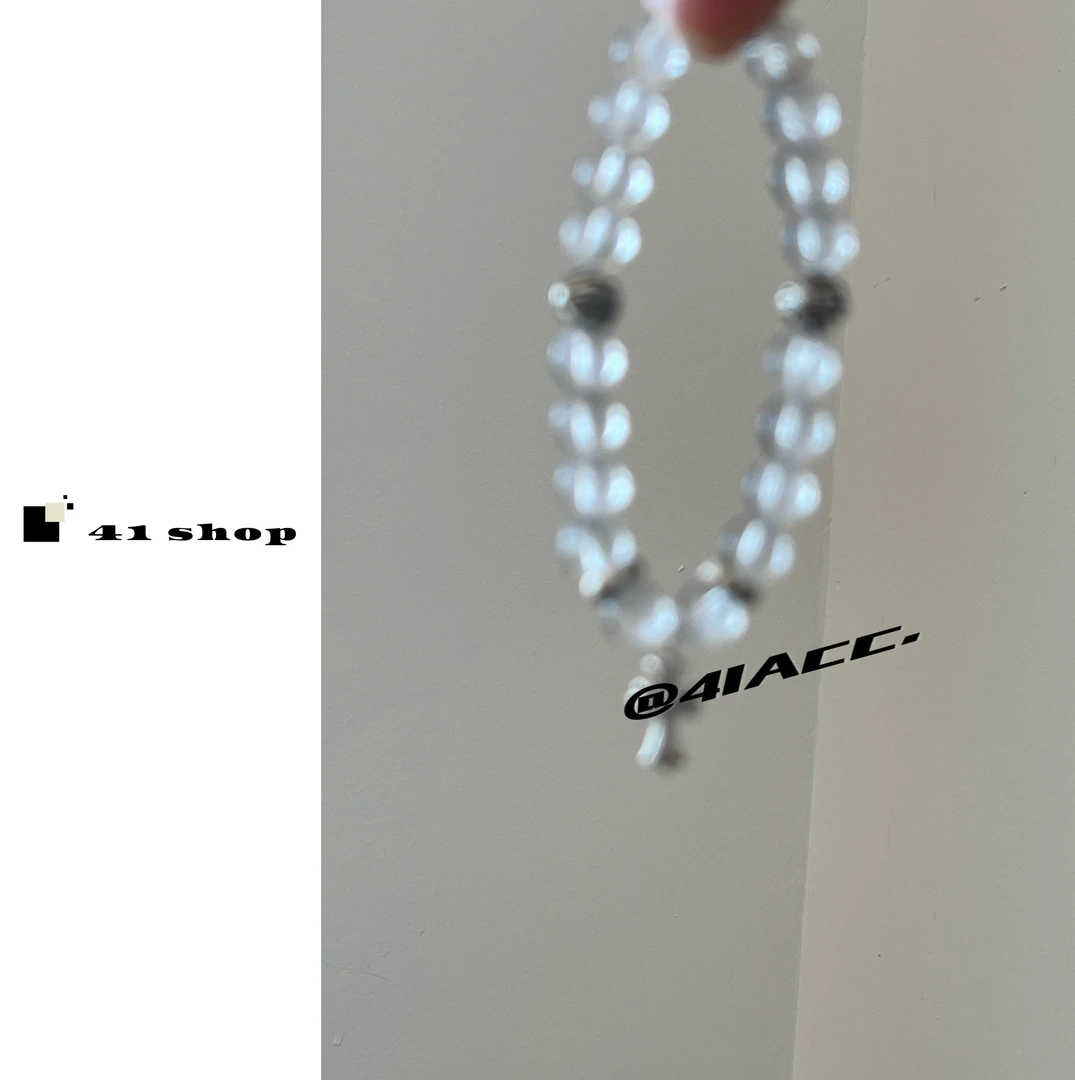 铜合金仿水晶手链 A302克克仿水晶经典款十字手链