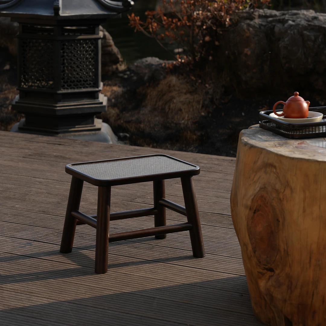 【童趣】高山楠竹竹编小凳子家用客厅喝茶器具椅子桌子搭配