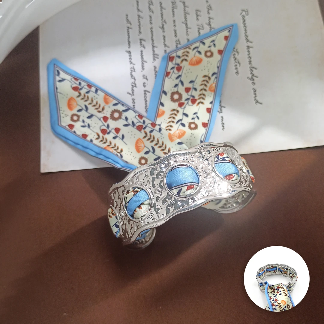 钛钢真丝手镯 WHM-006302【莫奈花园】手镯简约欧美时尚