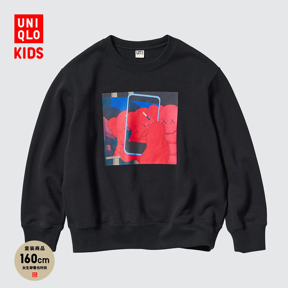 优衣库童装男女童亲子UT KAWS + Warhol卫衣长袖运动衫476408