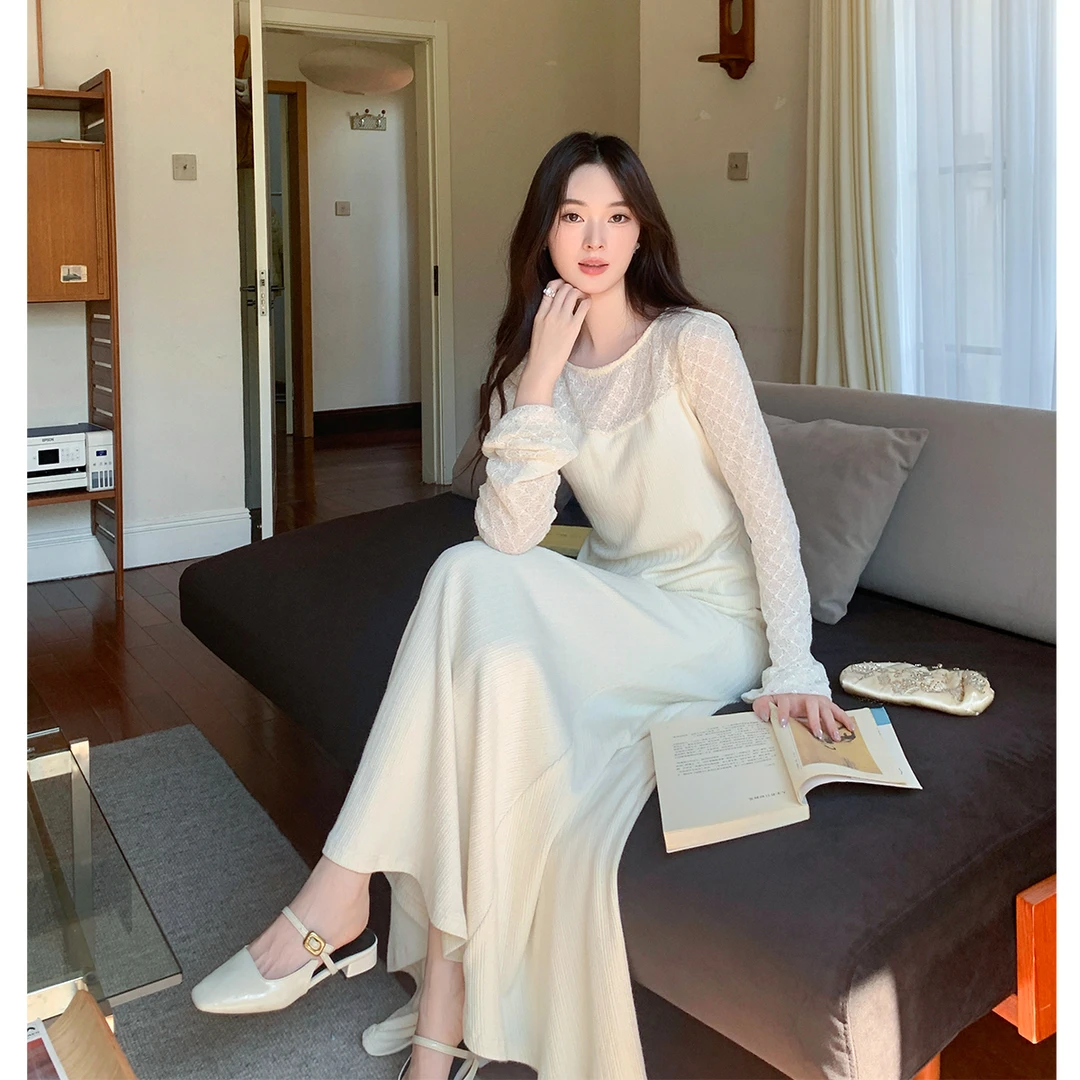 GERTCOREL2025新款秋季法式轻薄长袖针织衫半裙简单大方的套装女