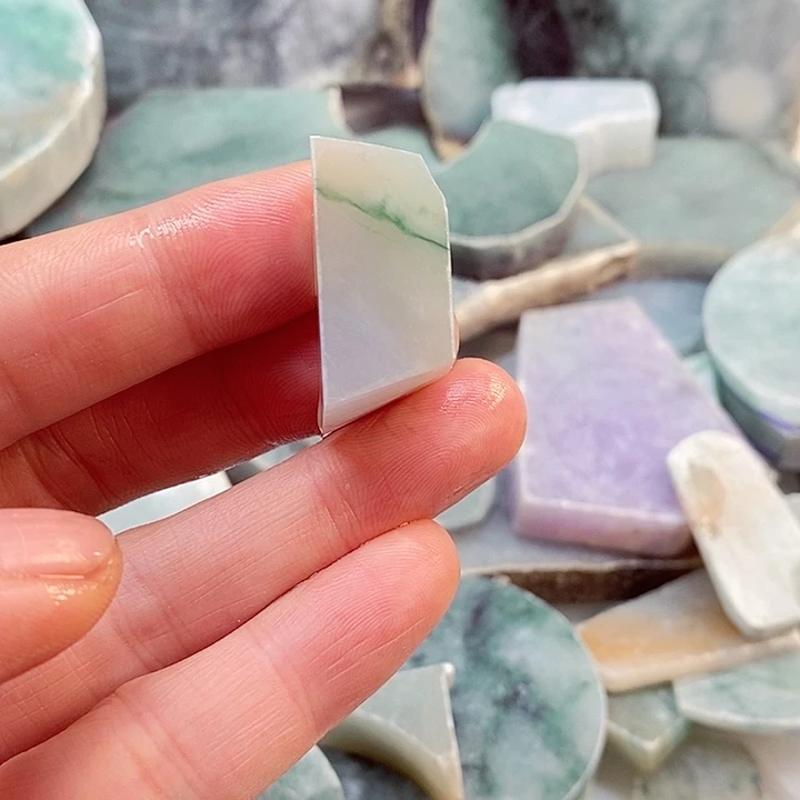 翡翠未镶嵌颈饰缅甸翡翠A货边角