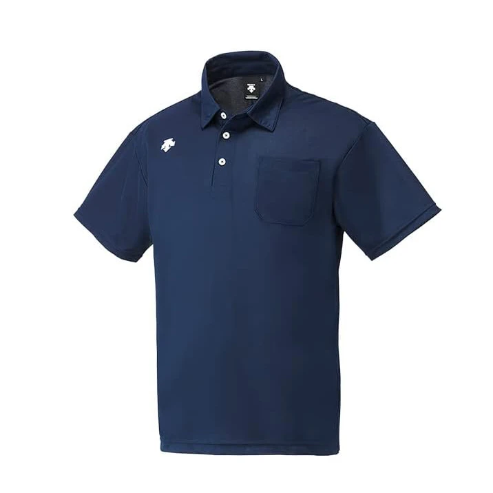 DESCENTE/迪桑特  吸汗速干弹力训练高尔夫单点图案口袋polo衫