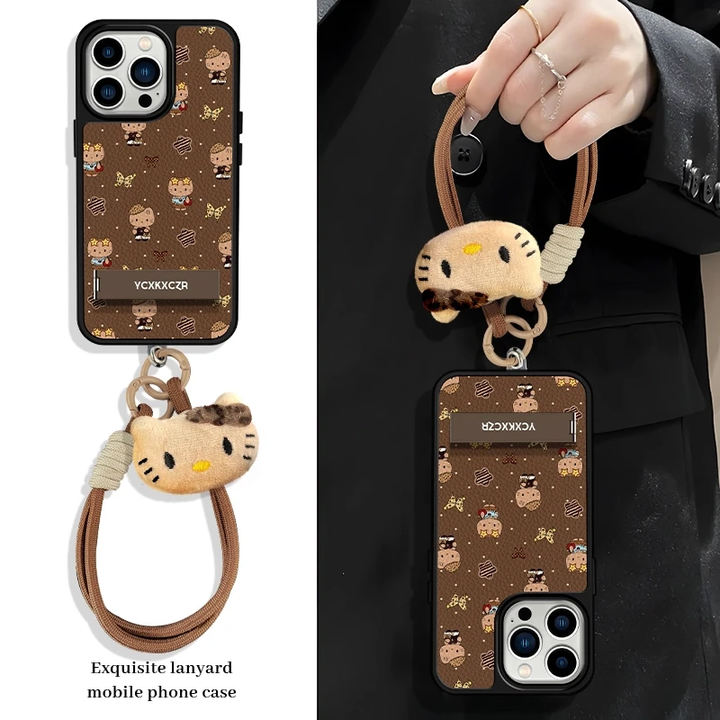 【优选材质】适用于苹果15/14贝雷帽KT猫手机壳可爱流行16/12/13女