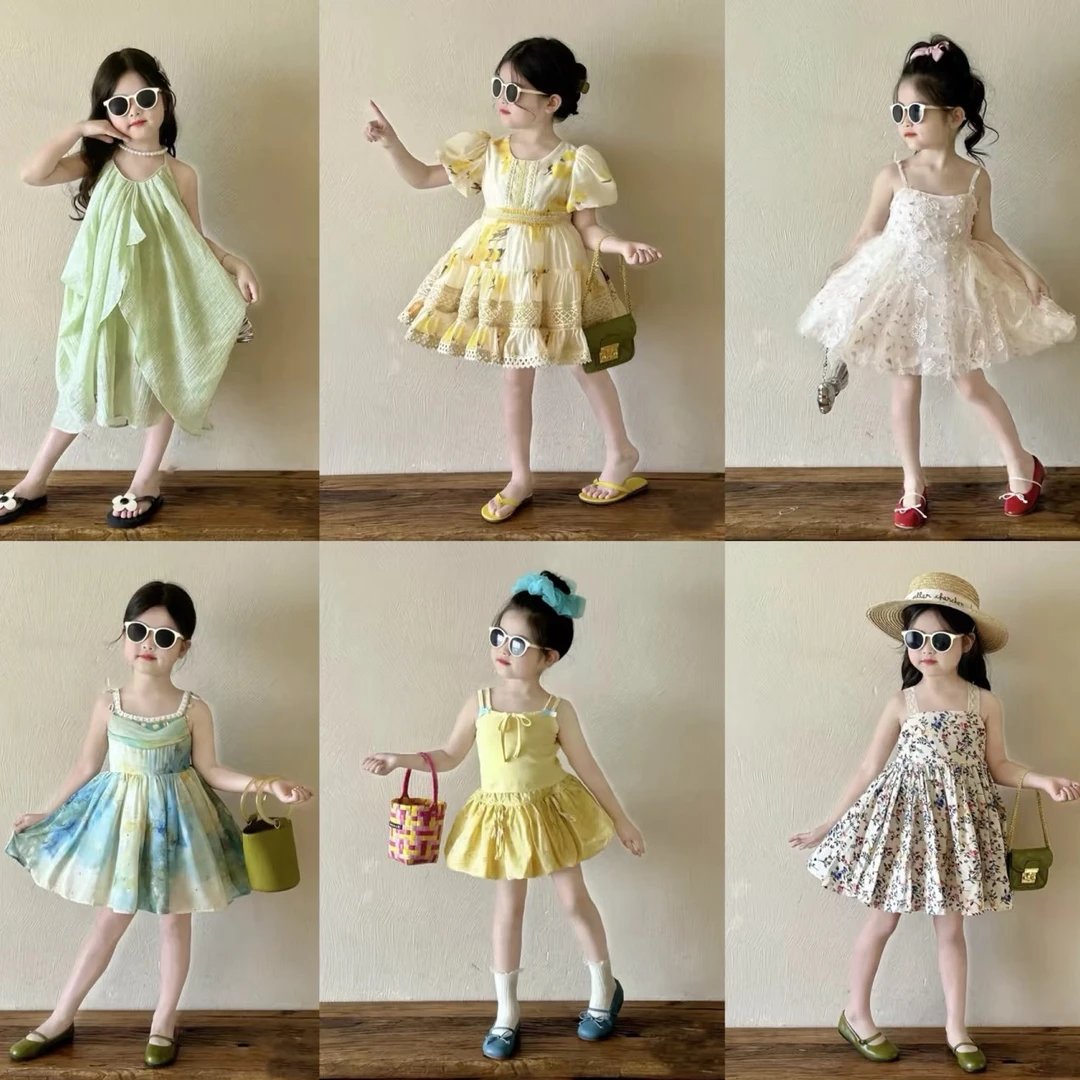 【2开头】2025夏季女童短裙连衣裙小女孩洋气时尚童装裙子