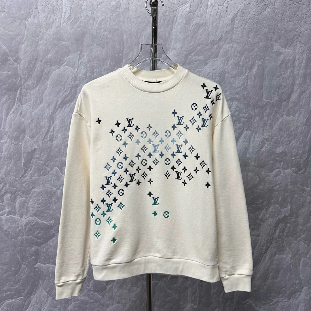 未使用 LouisVuitton/路易威登 SS24 渐变刺绣圆领卫衣S码D17165