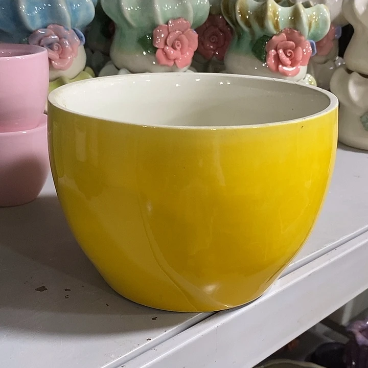 摆件陶盆有孔 微瑕介意勿拍
