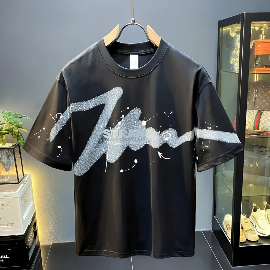 Cebrodz重磅夏季衣服高端T恤短袖男2025新款宽松休闲潮流百搭上衣