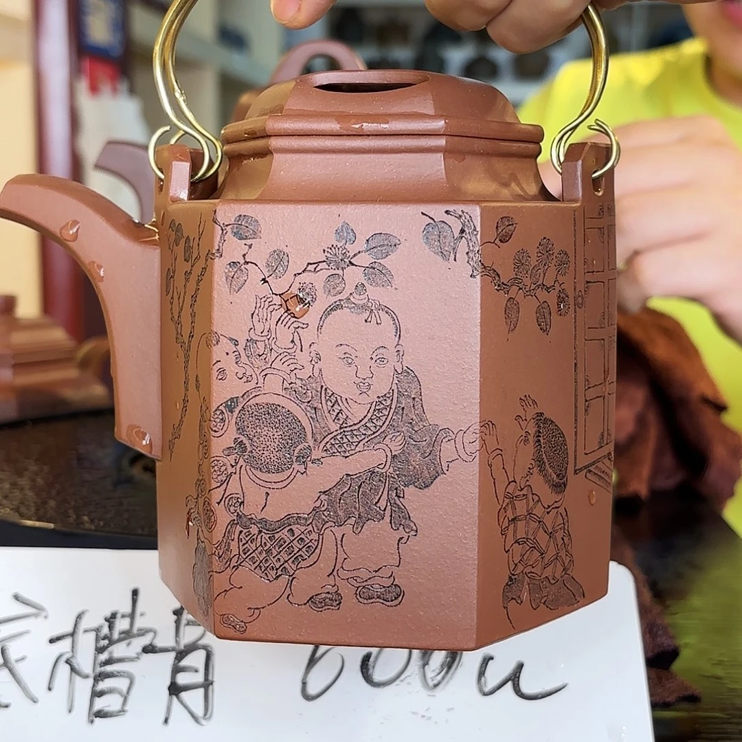 茶壶紫砂钱晨彬紫砂壶600cc