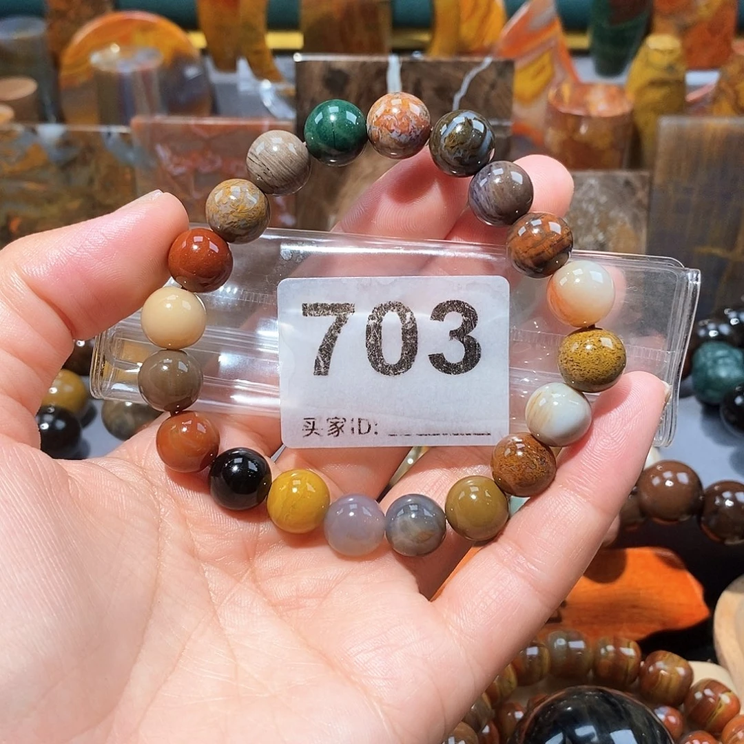 硅化玉天然北票硅化玉手串未镶嵌天然北票硅化玉手串