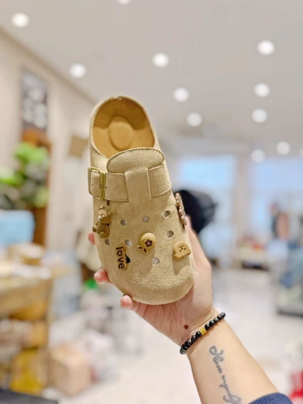 【只做高版本真皮～】牛反绒休闲勃肯洞洞鞋～杭州意法一楼