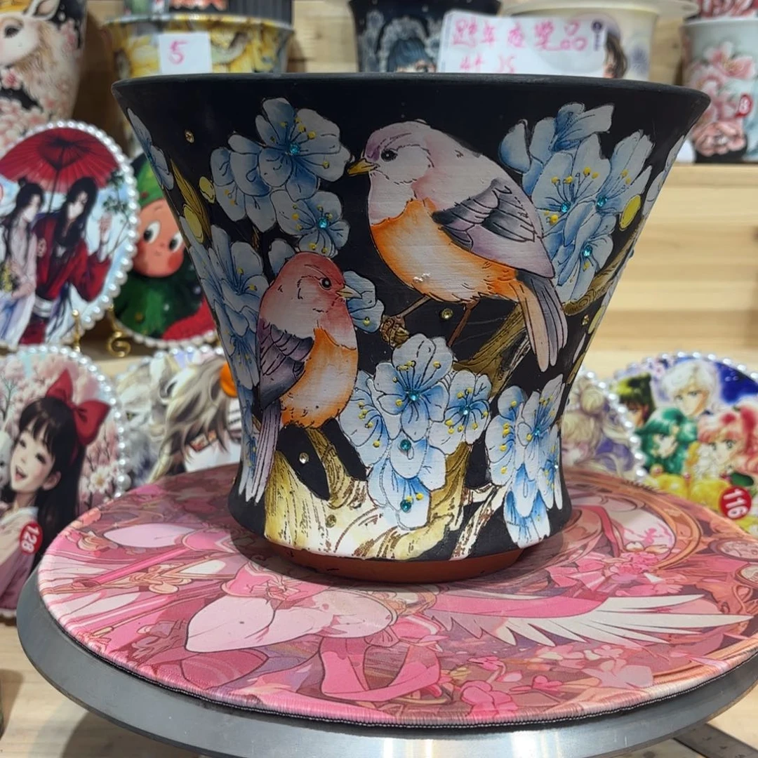 景德镇手绘花盆陶瓷22/18