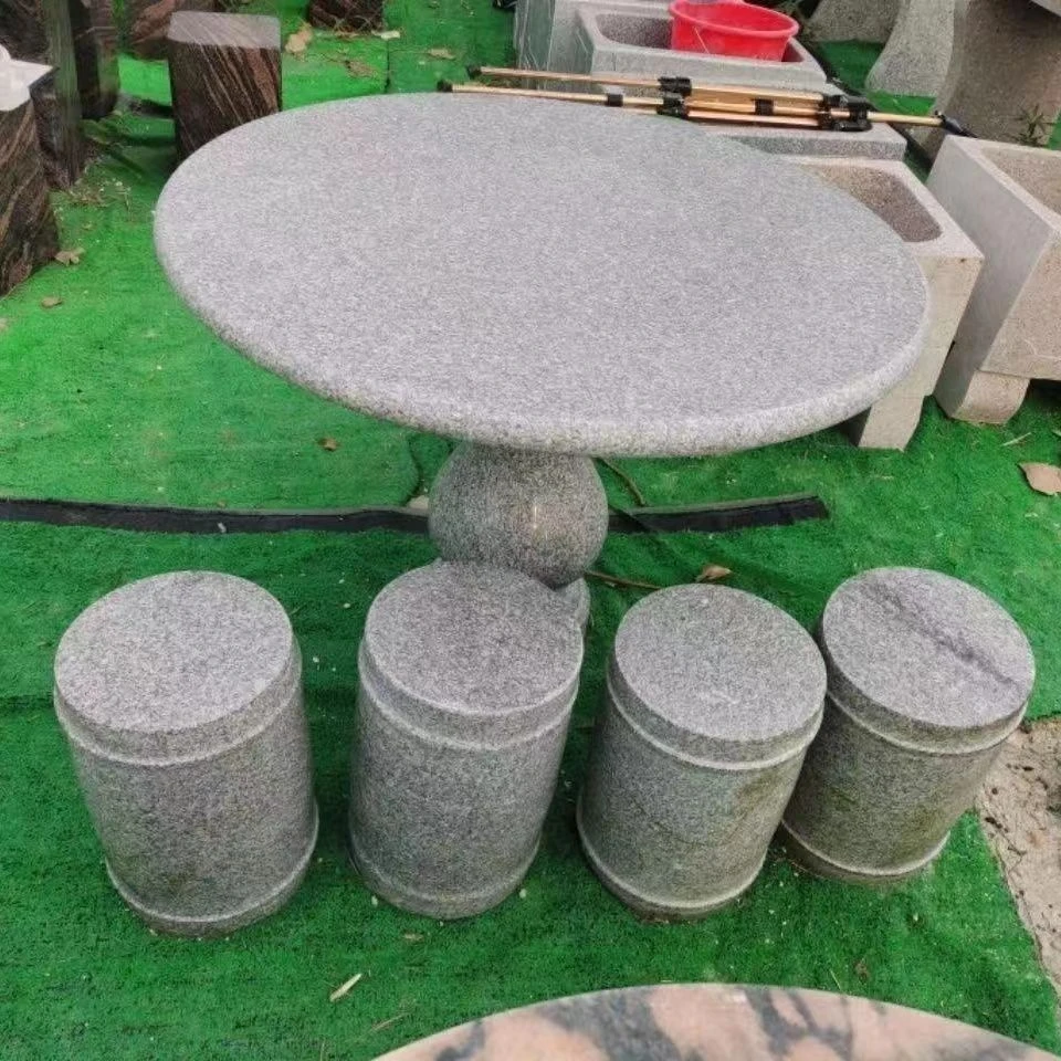石桌石凳庭院户外花园别墅公园园林室外仿古家用天然花岗岩大理石
