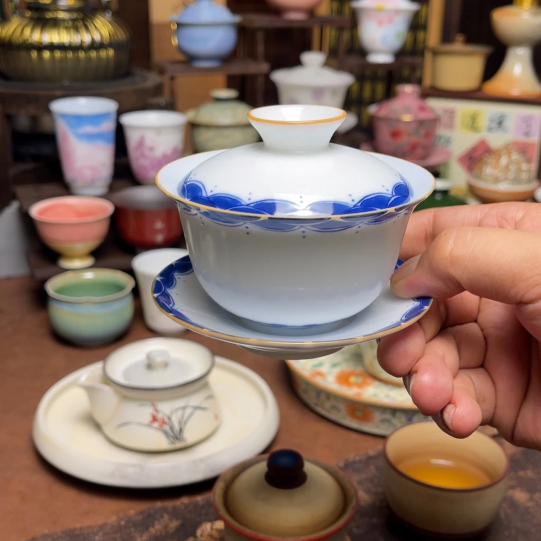 素铭品瓷釉下彩茶具
