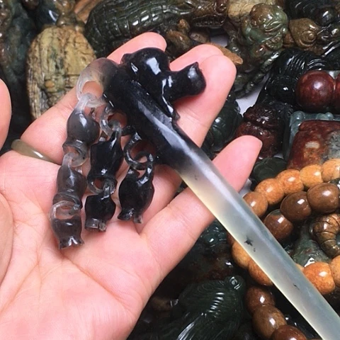 岫岩河磨玉（透闪石质玉）未镶嵌挂件