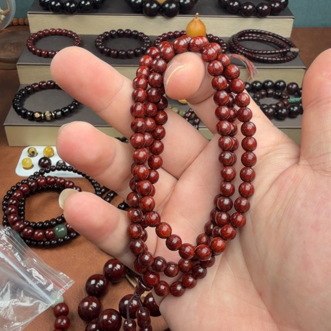 江***肉小叶紫檀手串/手链0.6*108无胶