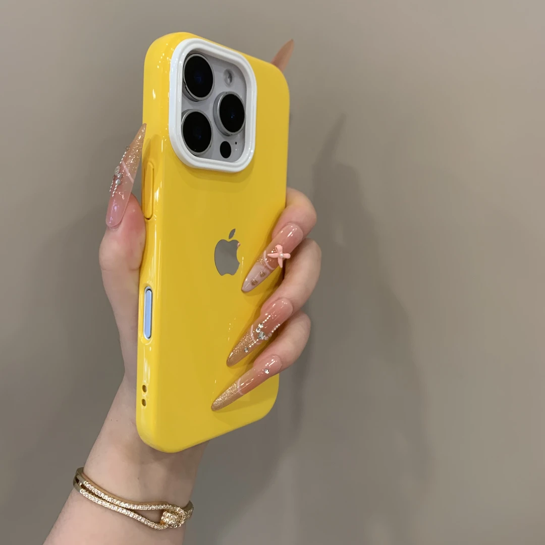 新款高颜值撞色镜头适用于iPhone16手机壳14苹果15promax简约13硬