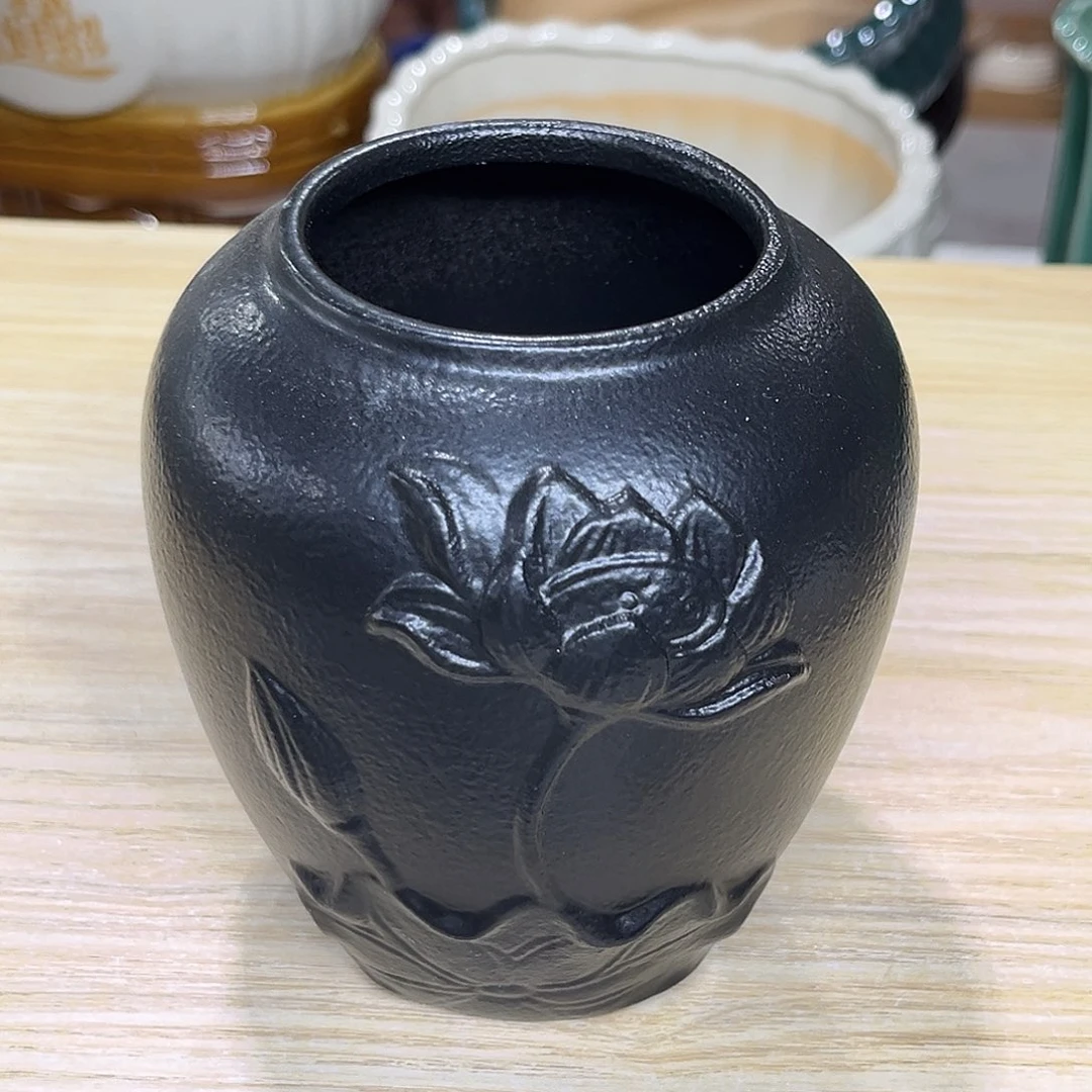 陶瓷绿植多肉微瑕花盆口径6.5*12无孔
