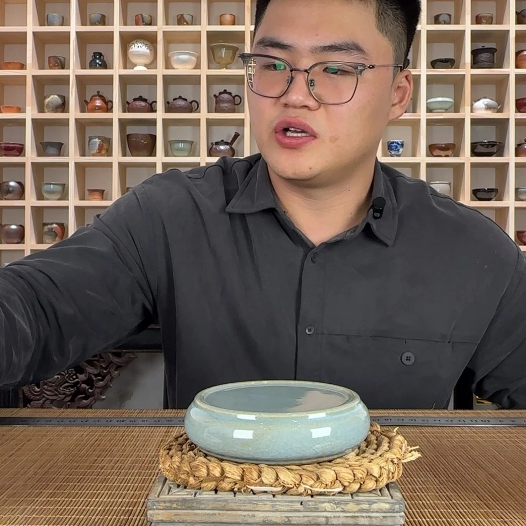 平阳窑手作青釉盖志