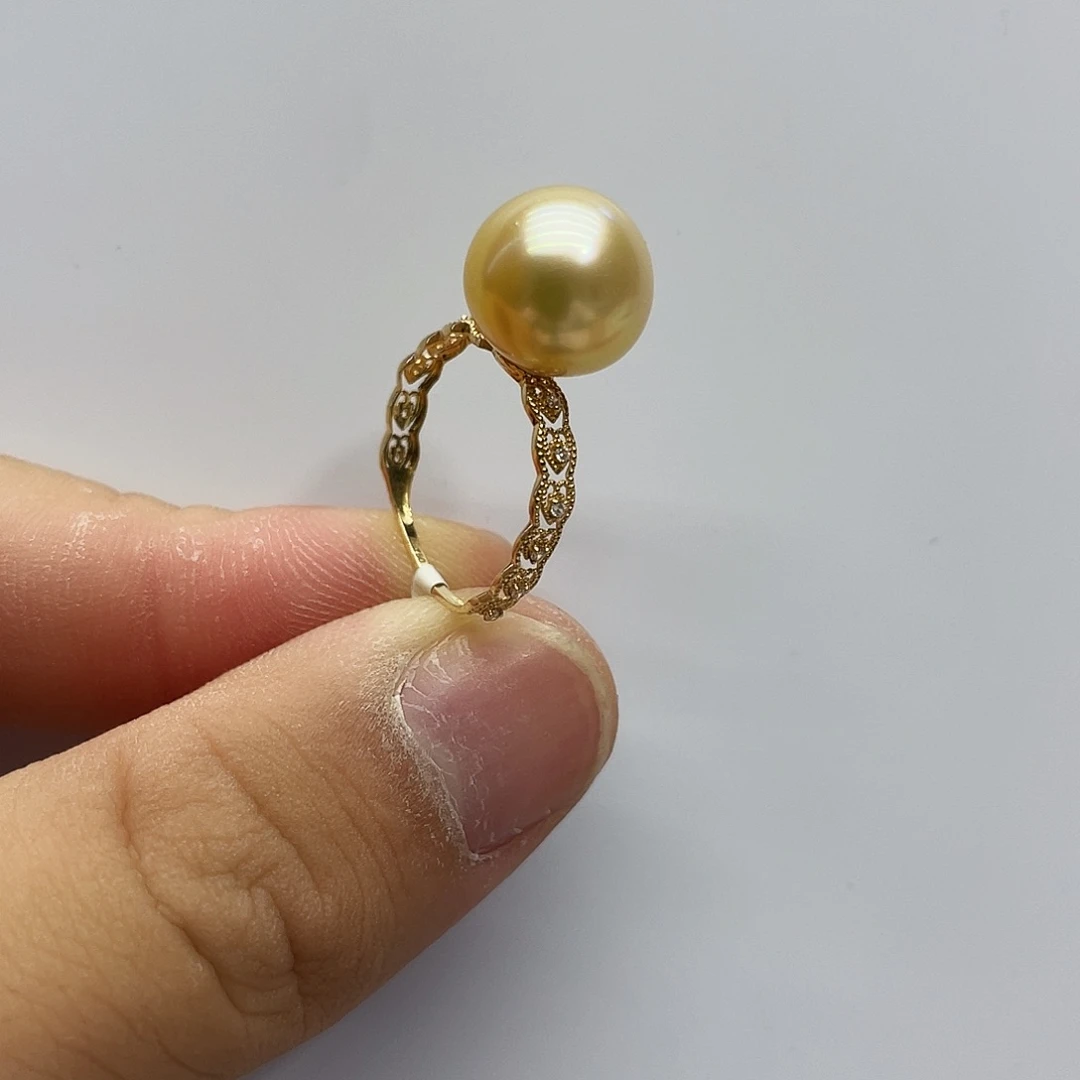 海水珍珠18K金镶嵌戒指