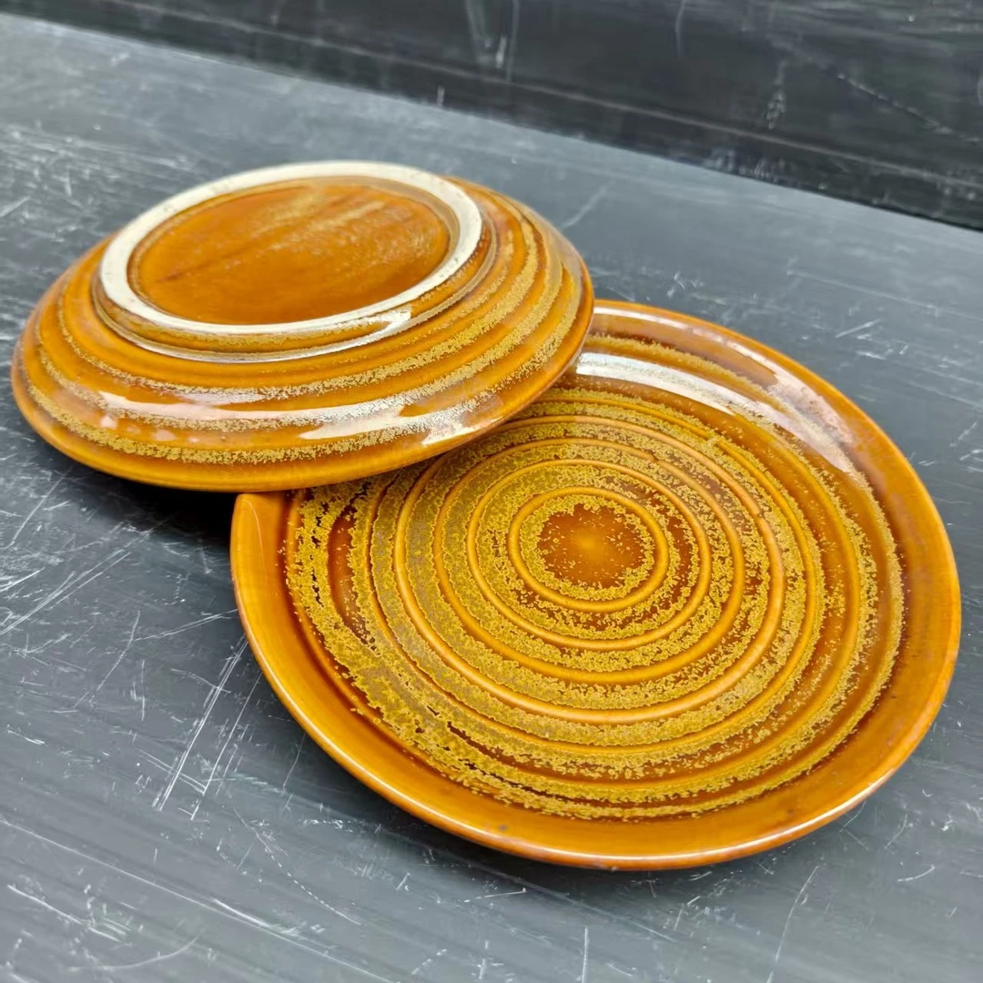 磁州窑五厂金釉口径15厘米，实物没有这么金，