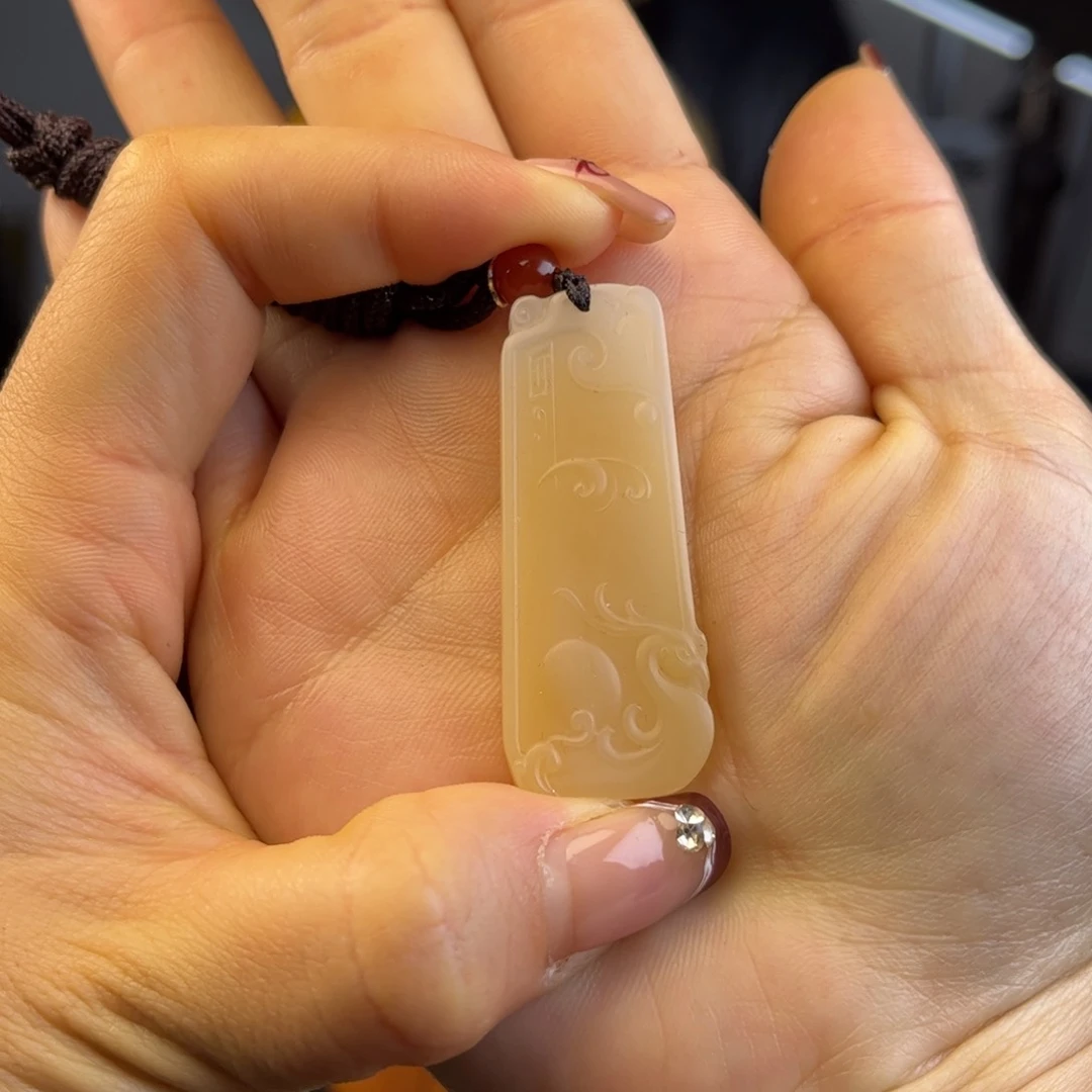 石英质玉黄蜡石挂件未镶嵌冷**风