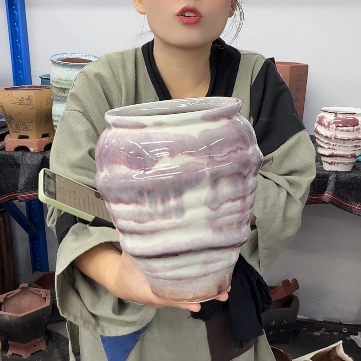 14+21 -粗陶花盆有孔