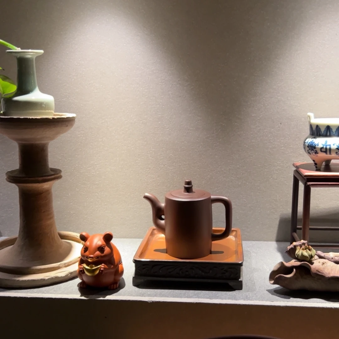 哇**子建水黑釉紫砂嘉壶轩