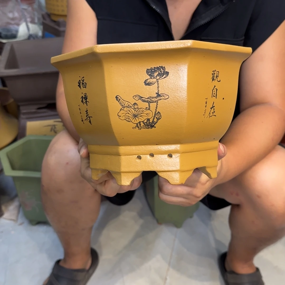 紫砂花盆口径27.17口径