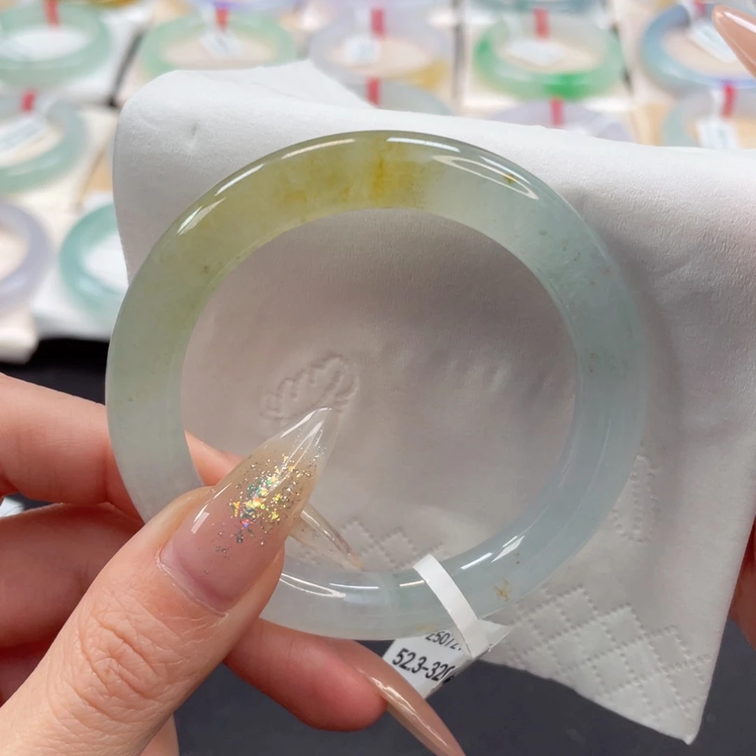 未镶嵌手镯翡翠52.3夏日海盐柠檬气泡水24号