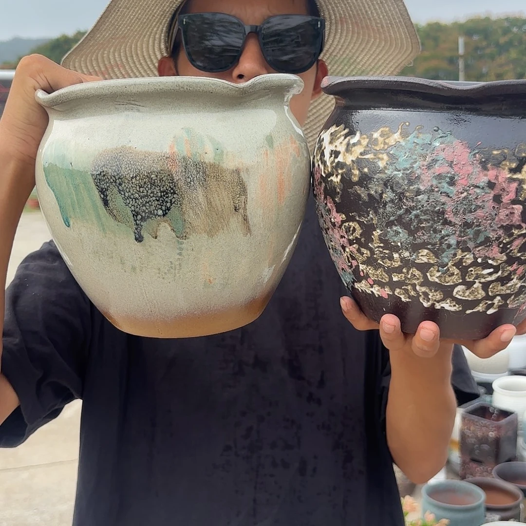 油画两个色口径20高度18
