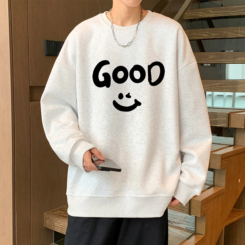 卫衣男秋冬季2025新款美式宽松圆领上衣ins大码潮牌休闲长袖外套