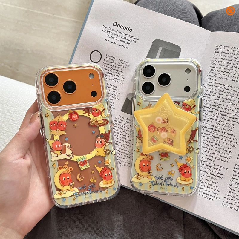 适用苹果17手机壳iPhone16promax圆边360气囊双面IMD15卡通可爱14