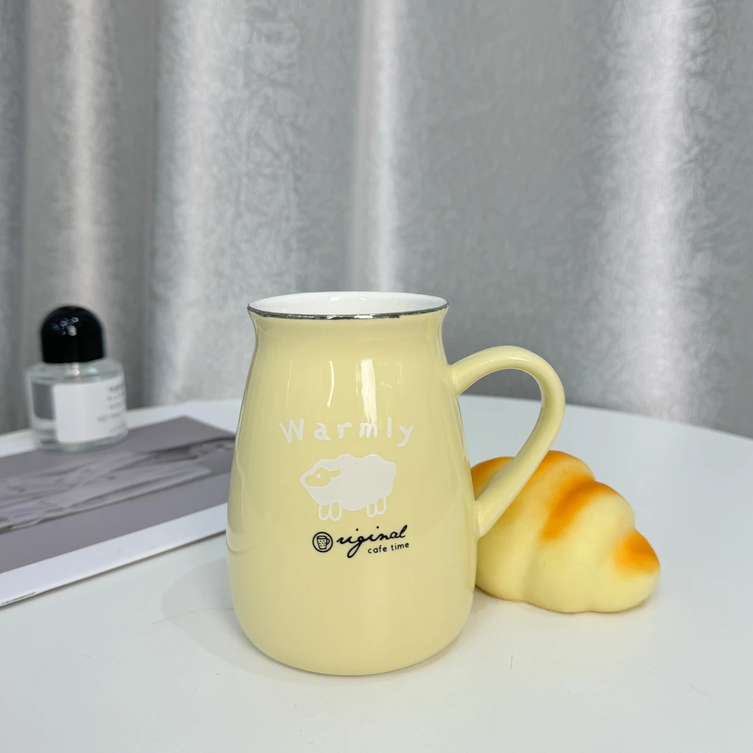 奶黄牛奶杯陶瓷马克杯下午茶咖啡杯酒店会所居家茶杯咖啡杯具