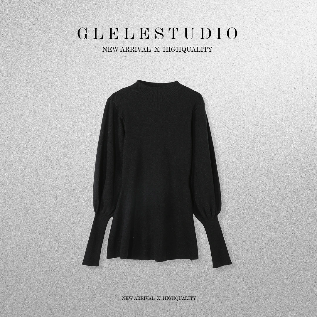 Glele私服「沙漏腰小衫」纯欲小女人千金感灯笼袖小衫