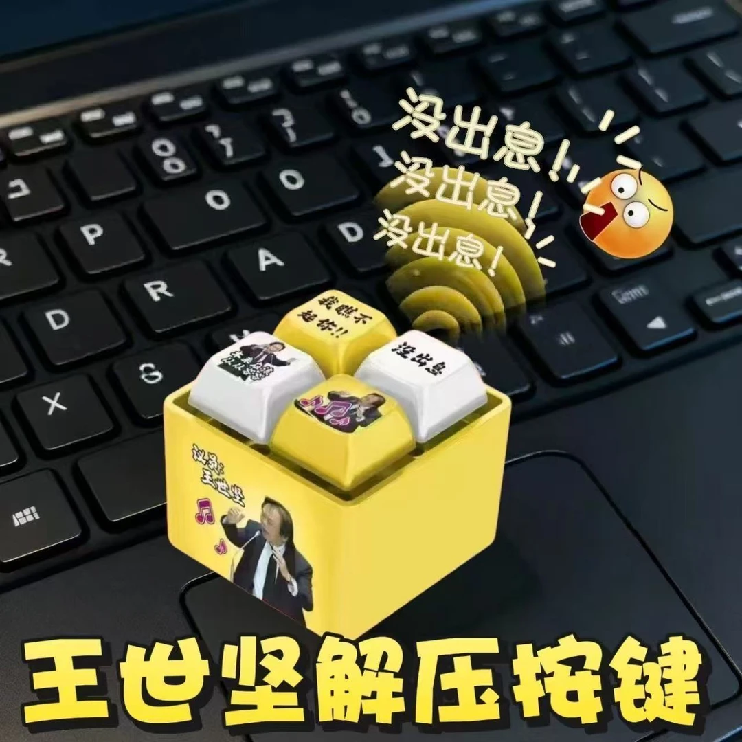 新款王世坚从从容容发光发音按键按钮键盘挂件钥匙扣解压玩具礼物