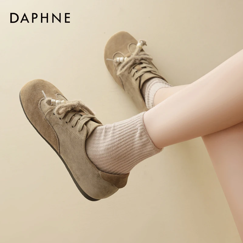 达芙妮网红爆款复古勃肯鞋女2025秋季舒适休闲鞋全包串珠小众女鞋