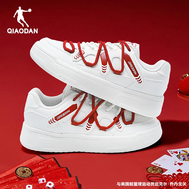 乔丹女鞋红色新年运动鞋女款爆款2025新款官方正品百搭休闲鞋子