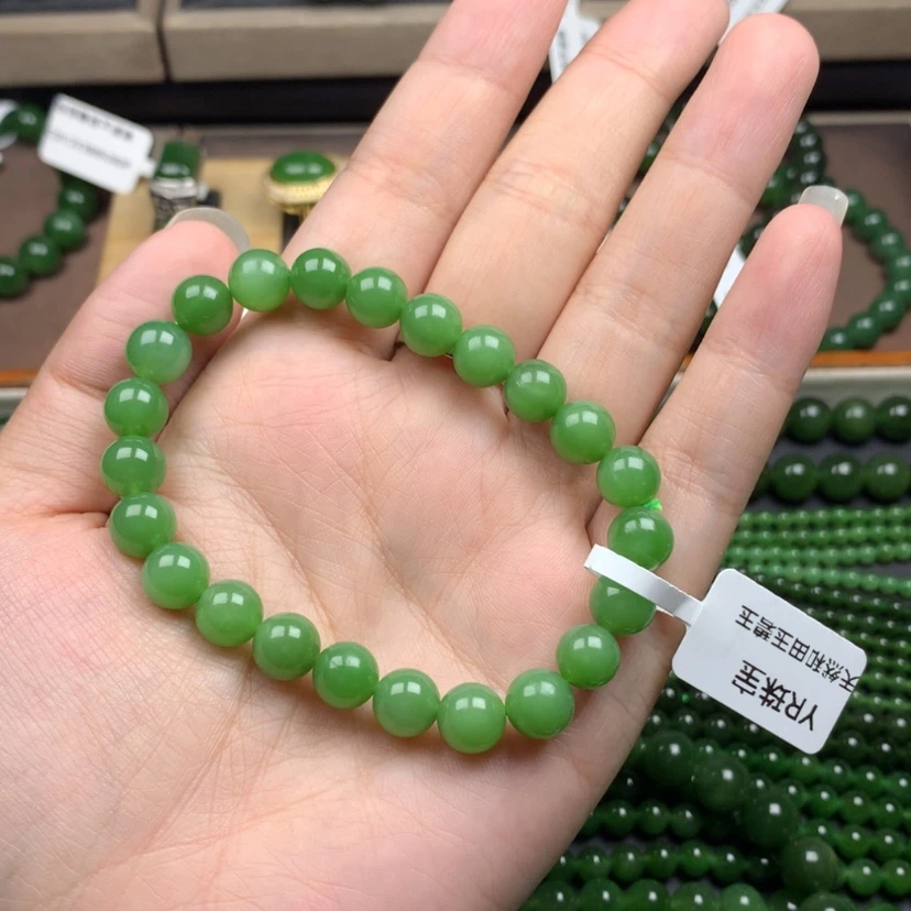 【闪购商品】未镶嵌手串和田玉（碧玉）浩**跳8m