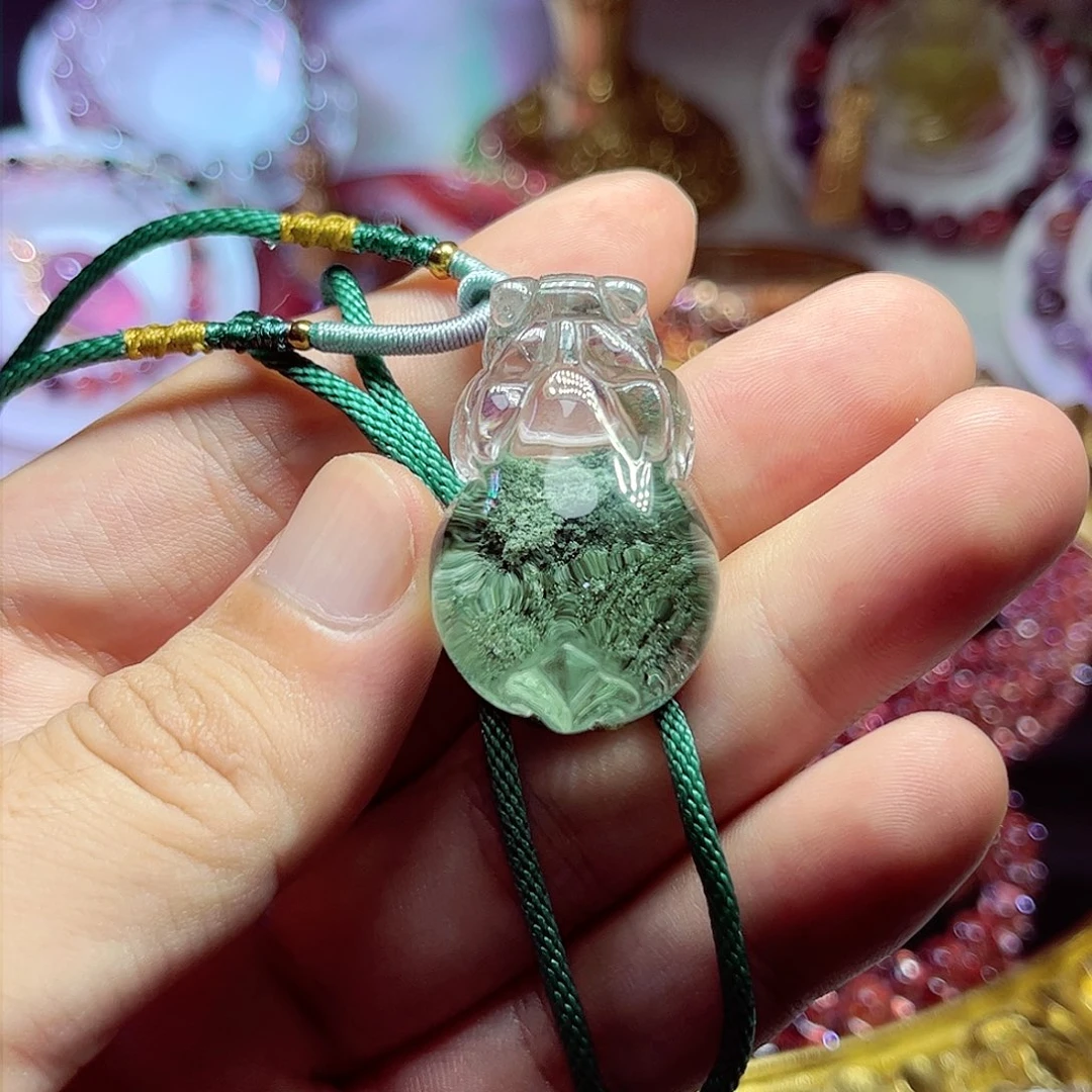 吊坠(不含链)未镶嵌水晶绿幽灵貔貅吊坠
