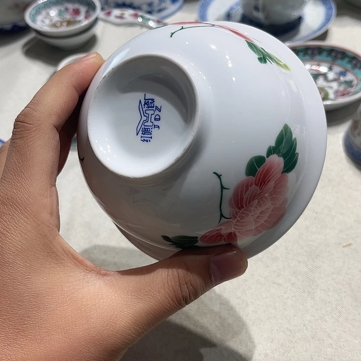 景德镇陶瓷饭碗12厘米