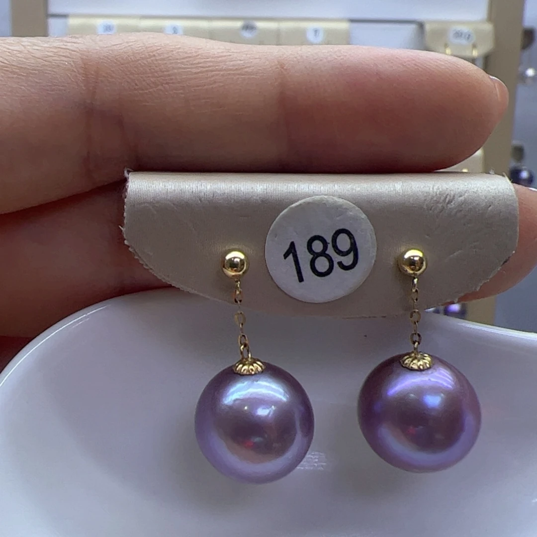 淡水珍珠耳饰18K金镶嵌