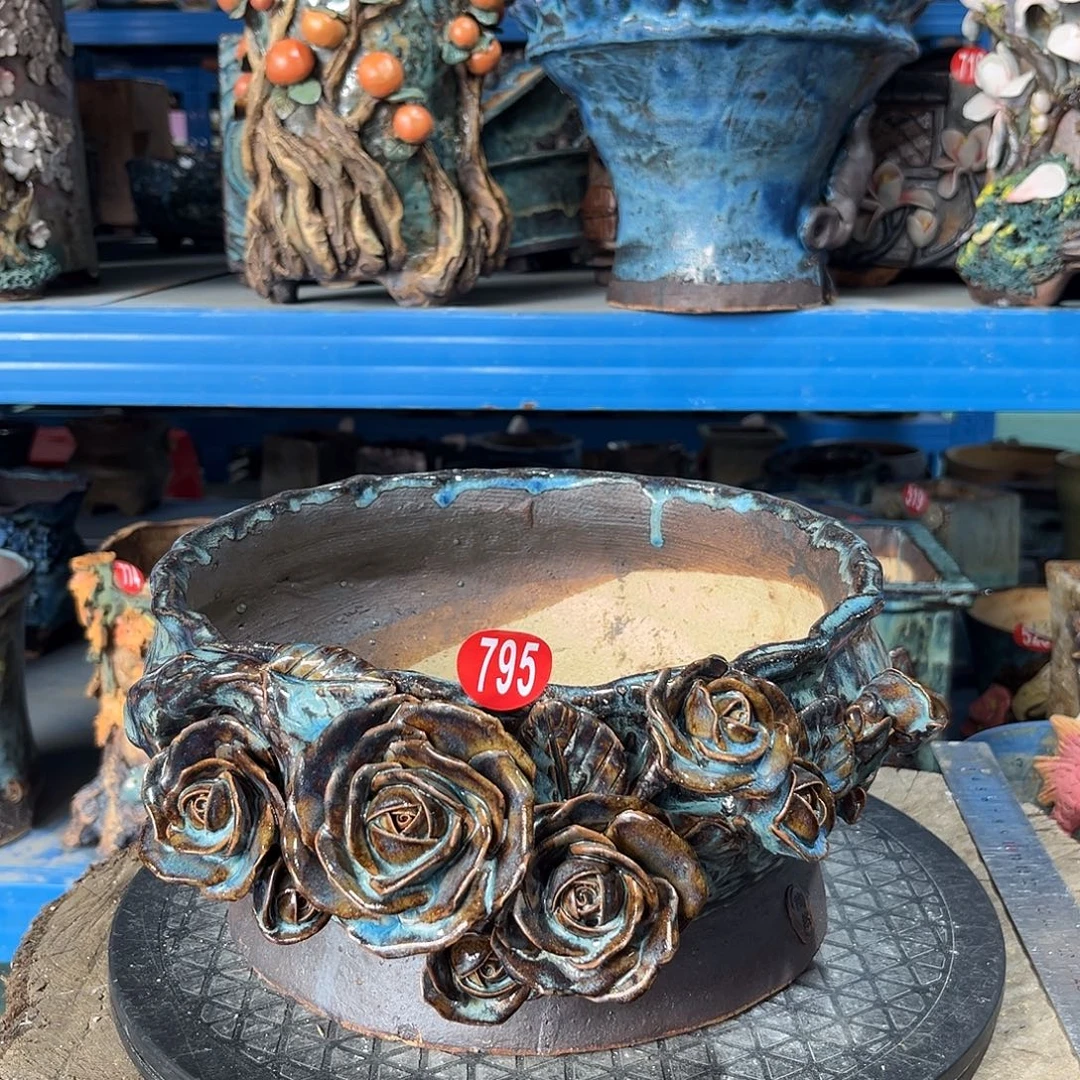 微瑕795 号陶然花器手工花盆