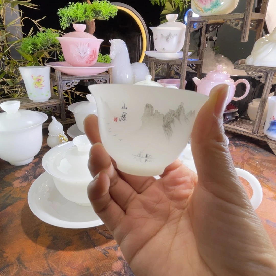 冰晶璞玉素烧铃铛杯50ml