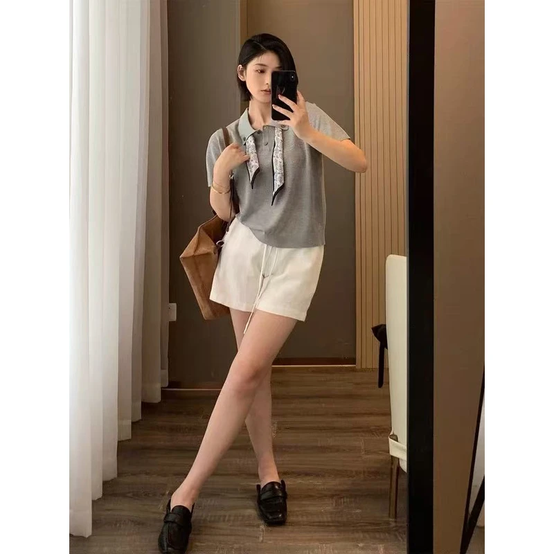 【恋上复古】DDY！松弛有度～天爽竹节麻polo翻领凉感针织衫2235-2236