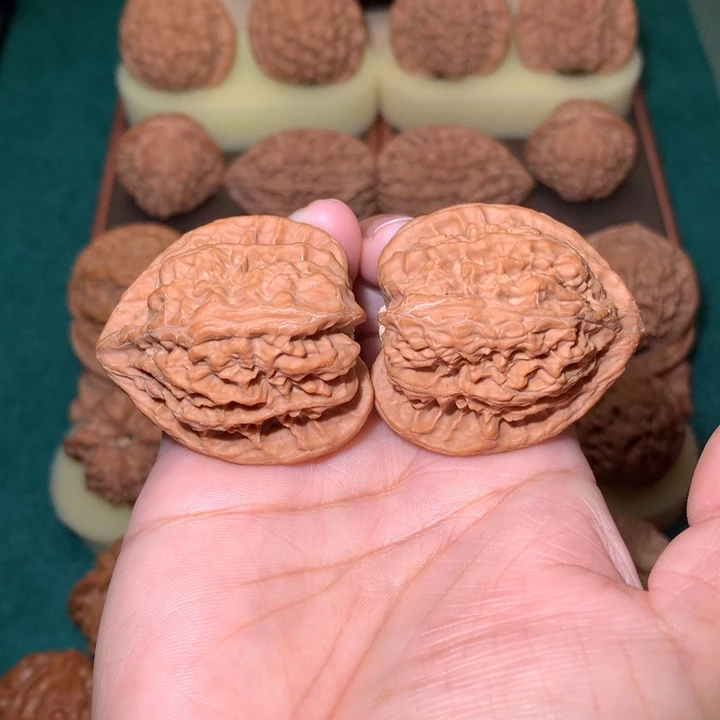 核桃文玩核桃把件火焰马蹄