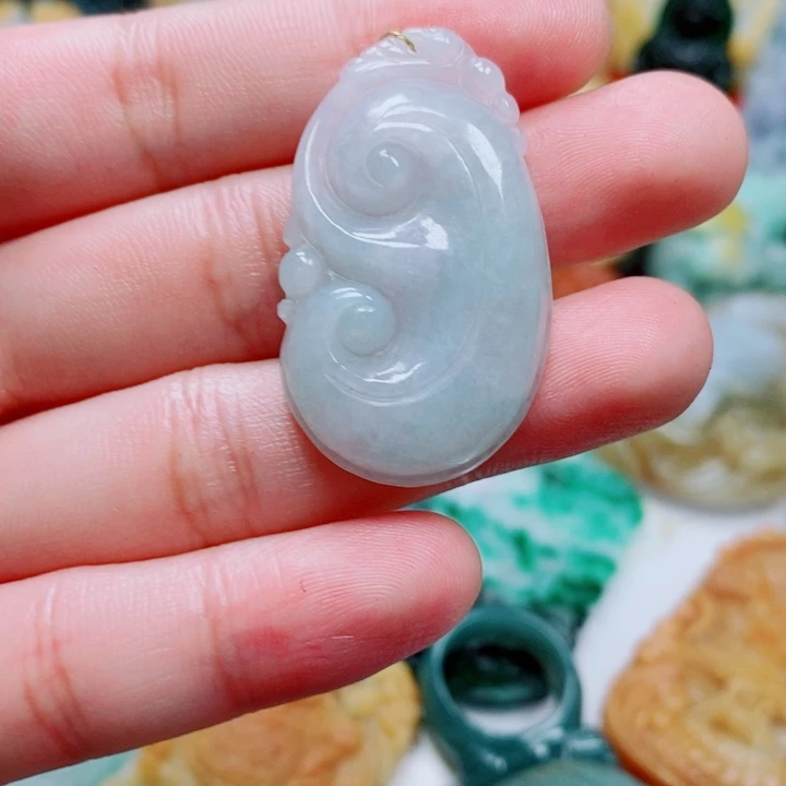 定制翡翠未镶嵌翡翠如意